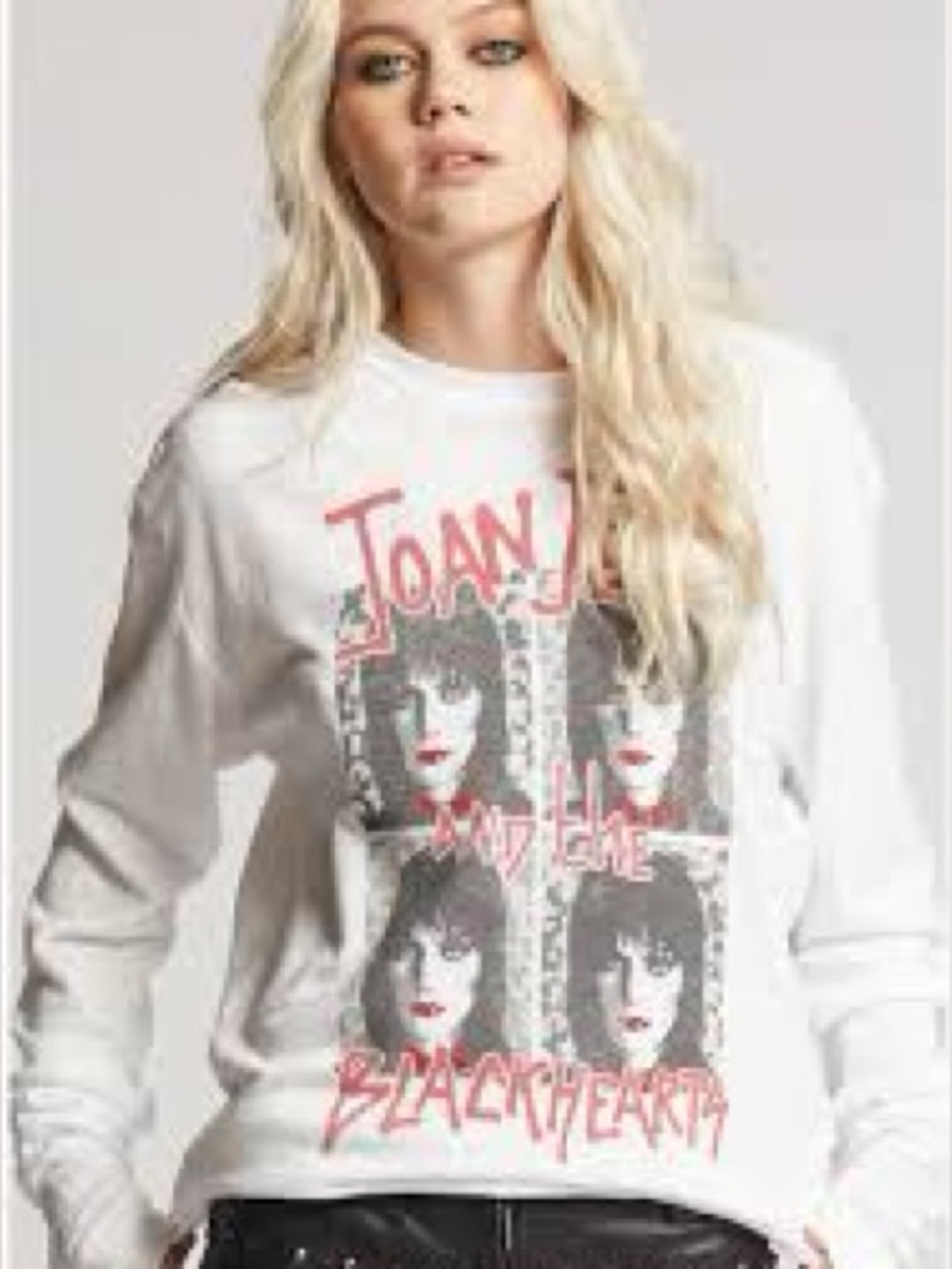 Recycled Karma JOAN JETT AND THE BLACKHEARTS SWEATSHIRT Size Oversized Small